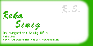 reka simig business card